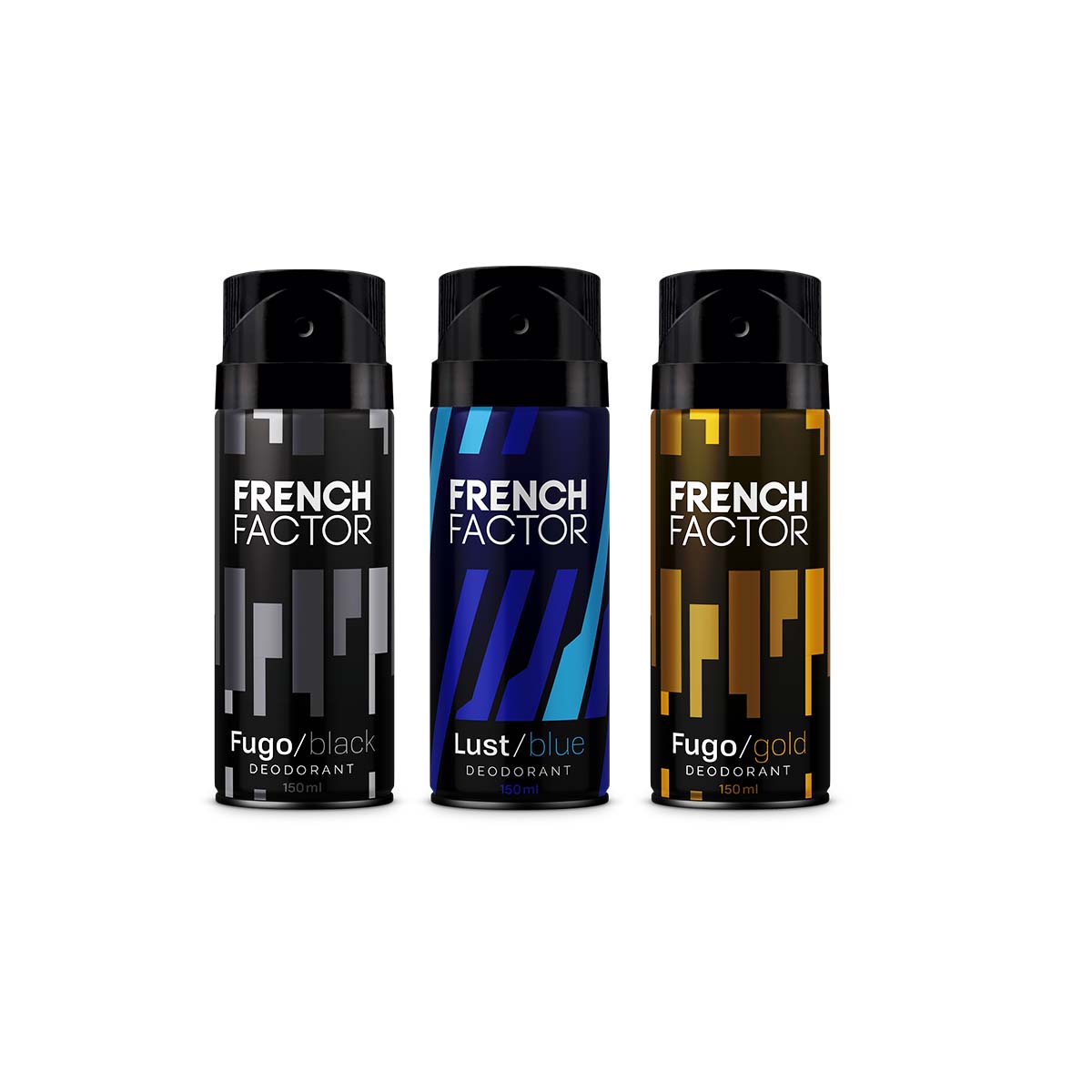 Fugo Black, Lust Blue, Fugo Gold