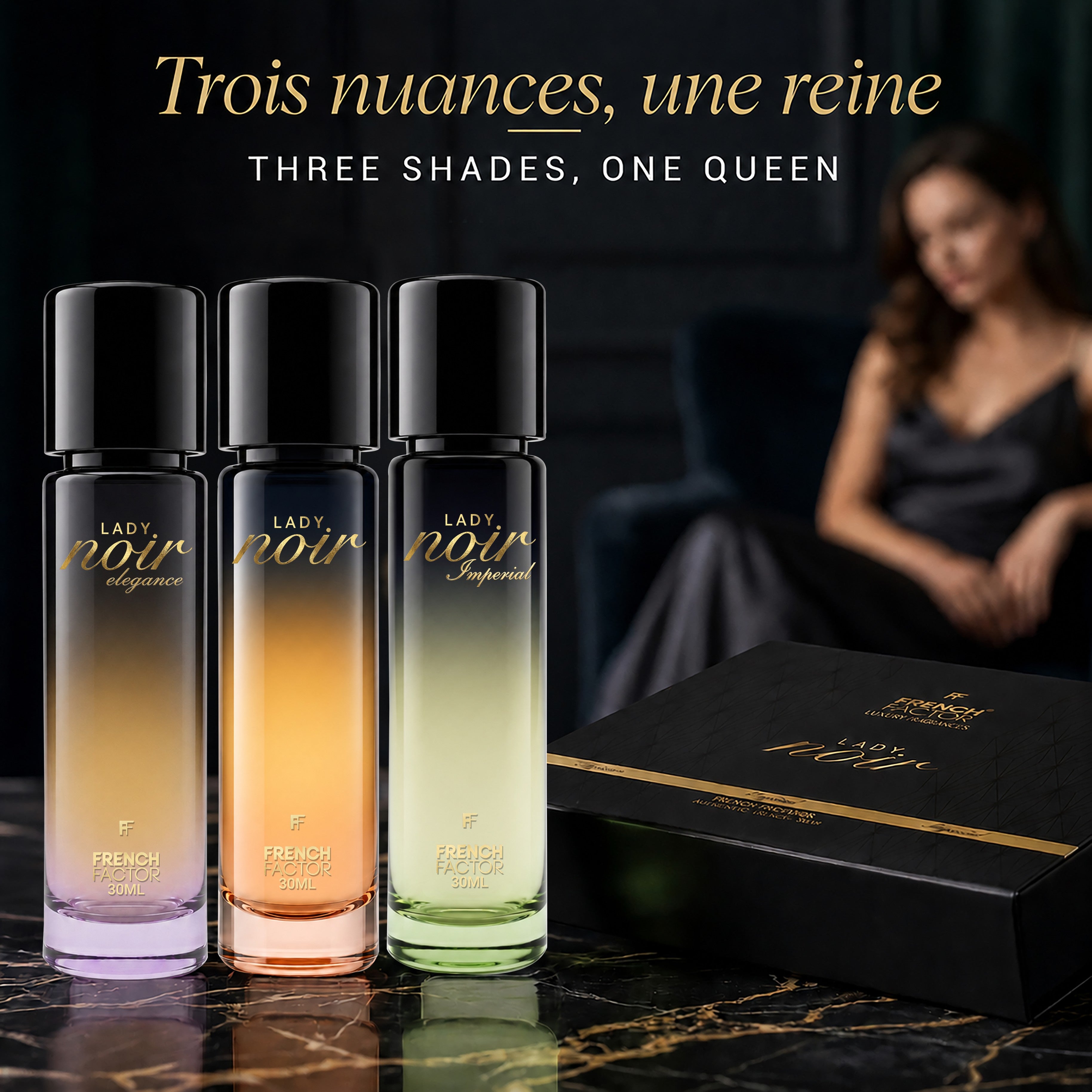 春&ミラディ/NOIR Lady Noir Premium Experience Set (Set of 3) | Long Lasting Perfume